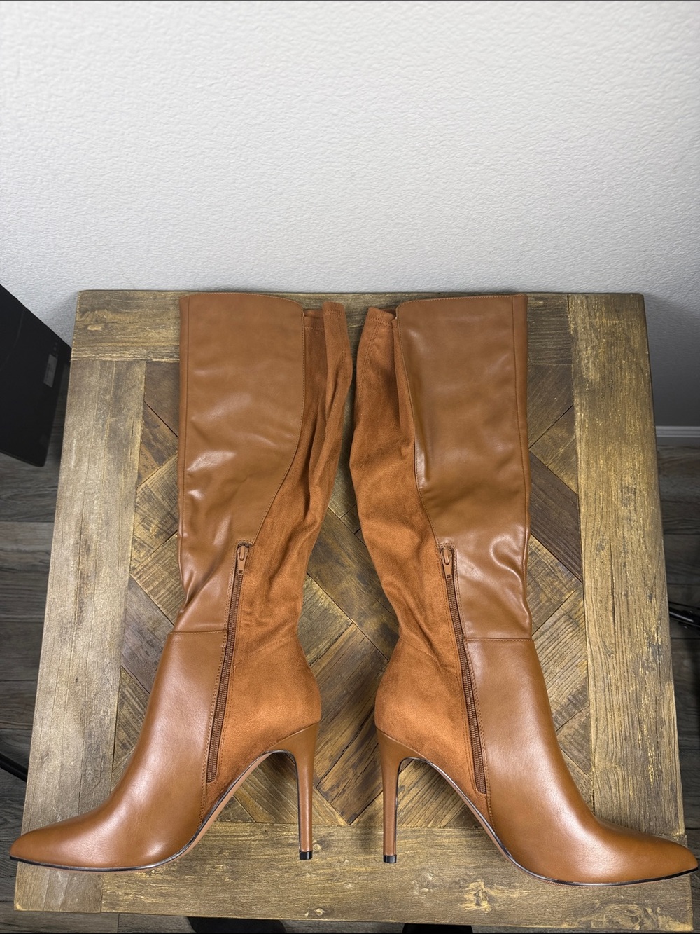 Size 10 Women's Cognac Over-the-Knee Stiletto Boots (45)
